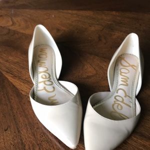 Nude pointed toe flats, 7 1/2